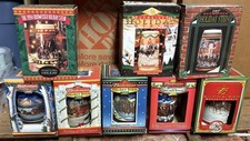 (8) 1994 - 2004 Budweiser Christmas steins new in box lot Anheuser Busch picture