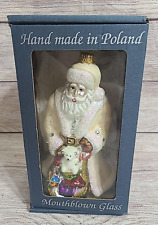 Magic Of Christmas Blown Glass Santa Ornament Sewerynski Poland Embellished picture