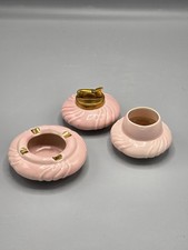 Vintage EVANS FINE CHINA SMOKING SET Groovy Mid Century Pink... picture