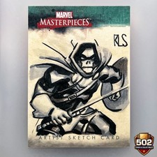 2008 Marvel Masterpieces Taskmaster 1/1 Original Sketch Card KLS Artist Marvel picture