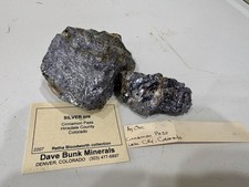 Silver ore, 2 pieces, Cinnamon Pass, Hindale County, Colorado. Retha Bloodworth picture
