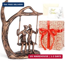 Anniversary Wedding Gifts for Couple/Her - Romantic Couple Statue in Love, Antiq picture