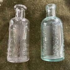 Antique Bottle Lot: Dr Nathan Tucker Asthma Specific & Mexican Mustang Liniment picture