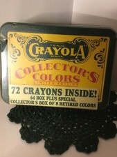 Crayola Collectors Colors Limited Edition, Tin w/ 72 Crayons - 1991 NEW & SEALED picture