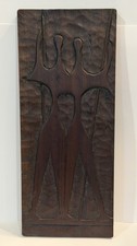 MCM Carved Wood Brutalist-Inspired Wall Plaque Bruno Giorgi “Os Guerreiros” picture
