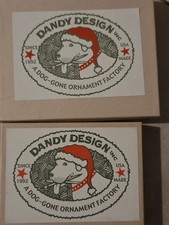 NIB- 2 Dandy Design Rottweiler Wood Ornaments picture