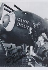 Colonel William L. Leverette- Signed B&W Photograph (DOUBLE ACE WWII Pilot) picture