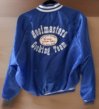 Houston Livestock  Show & Rodeo 1987 Beefmasters Cooking Team Jacket Large Blue picture