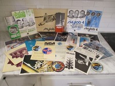 NASA MSFC SKYLAB FLOWN METAL COIN POSTER 1st GEN PHOTOS++ PROGRAM MGR DESK-1970s picture