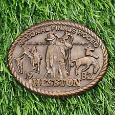 Hesston National Finals Rodeo Belt Buckle 1982 Commemorative Series  picture