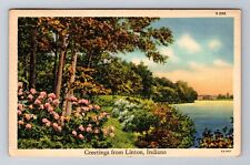 Linton, IN-Indiana, Scenic Greetings c1939, Vintage Postcard picture
