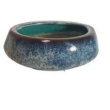 Vintage Glazed Pottery Ceramic Pot Planter Bonzai Bowl Retro Mid Century Japan picture
