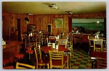 St Ignace Michigan~Inside Viteks Restaurant~1947 Rock Ola 1426 Juke Box~Postcard picture