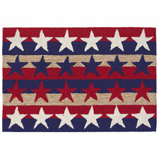 AREA RUGS - PATRIOTIC STARS AND STRIPES INDOOR OUTDOOR RUG - 24