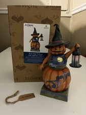Jim Shore From Dusk Til Dawn 6012745 Stacked Pumpkin Witch Halloween NIB picture
