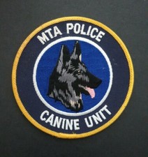 MTA POLICE CANINE UNIT Souvenir Sew On Patch Badge NEW OBSOLETE picture