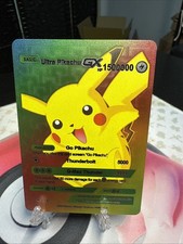 PIKACHU GX Rainbow Foil Fan Art Display Card Hp1500000 Go Pikachu 💥💥💥💥￼ picture