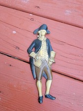 Vintage Sexton Colonial Man Wall Plaque Cast Metal  picture