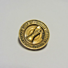 Vintage AGEHR American Guild English Handbell Ringers 1954 Lapel Pin Brass picture