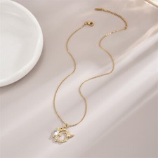 Women's Fashion Jewelry Romance Gold Hummingbird Pendant Necklace Gift 1PC picture