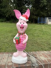 Disney Piglet Winnie The Pooh Christmas Blow Mold Light Up Holiday Decor Gemmy picture