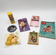 Lot of Vintage Muppets Miss Piggy Novelty Items.  Plaque, sticker, TV Guide picture