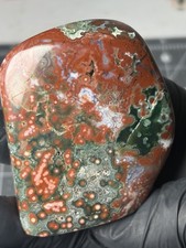 Beautiful Red Ocean Jasper Old Stock Free Form Orbs picture