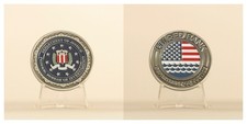 FBI Red Bank Department of Justice Challenge Coin  3#F picture
