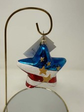 Vntg. Christopher Radko - Freedom Star #01-0928-0 Patriotic Stars & Stripes Star picture