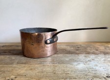 Large Antique Copper Pan with Dovetail - 28cm picture