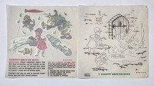 VTG 1968 PREMIUM JIFFY POP POPCORN WIZARD OF OZ TRANSFER #3 DOROTHY MELTS WITCH picture