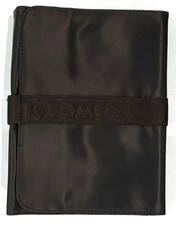 Omega Men's Brown Nylon Travel Tote Bag Roll Secure Clasp OEM Authentic picture