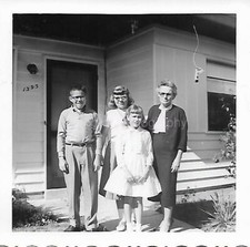 FOUND FAMILY PHOTO bw  Original Portrait 14 18 X picture