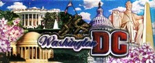Washington D.C. Foil Panoramic Fridge Magnet picture