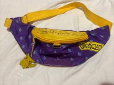 Vintage 1999 Pokemon Purple/Yellow Fanny Pack picture