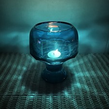 Viking Glass Georgian Candle Holder 1970s picture