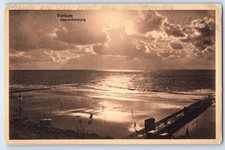 Lower Saxony Germany Postcard Borkum Evening Atmosphere c1920's Antique picture
