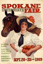Spokane Interstate Fair Poster (1909) - USA Design 🎉🍎 - 24x36” - 200gsm picture
