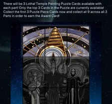 MASTERWORK LOTHAL TEMPLE PAINTING PUZZLE SR CARD # 1+2+3 TOPPS STAR WARS TRADER picture