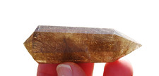 Rutile LOADED Smoky CITRINE Quartz Crystal Point VOGEL Style DT Rutilated Wand picture
