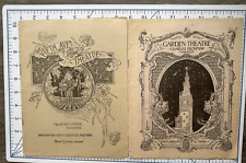 ANTIQUE 1890's THEATRE PROGRAMS - FIFTH AVE and GARDEN THEATRE  New York Lot 2 picture