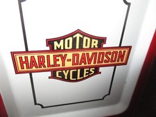 HARLEY DAVIDSON MOTORCYCLE - Pics Early Logo - TIN THERMOMETER SIGN -Still Works picture