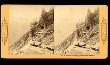 France, Chamonix, Le Chapeau et les Aiguilles Rouges, ca.1875, stereo print  picture