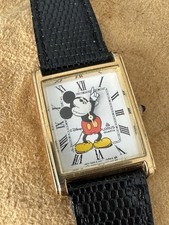 Vintage Lorus Quartz Disney Mickey Mouse Rectangular Watch Japan Working picture