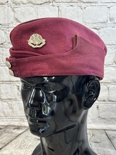 British Army Field Service Side Cap Maroon Queen’s Lancashire Badge 1980s picture