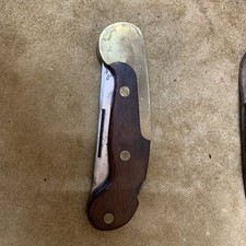 Vintage Olsen OK 510 H.C.,MI. Lockback Folding Knife W/Original Olsen Sheath picture