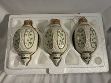 Irish Blessings Porcelain Christmas Ornaments Bradford Editions Set of 3 picture