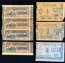 1919 Set of 7 Argentinian Lottery Tickets-