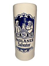 Vintage Paulaner Munchen Salvator Heavy Thick Ceramic German Beer Stein Mug picture