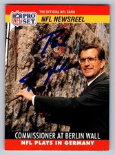 PRO SET NFL NEWSREEL #785 Paul Tagliabue Autographed Trading Card 1990 picture